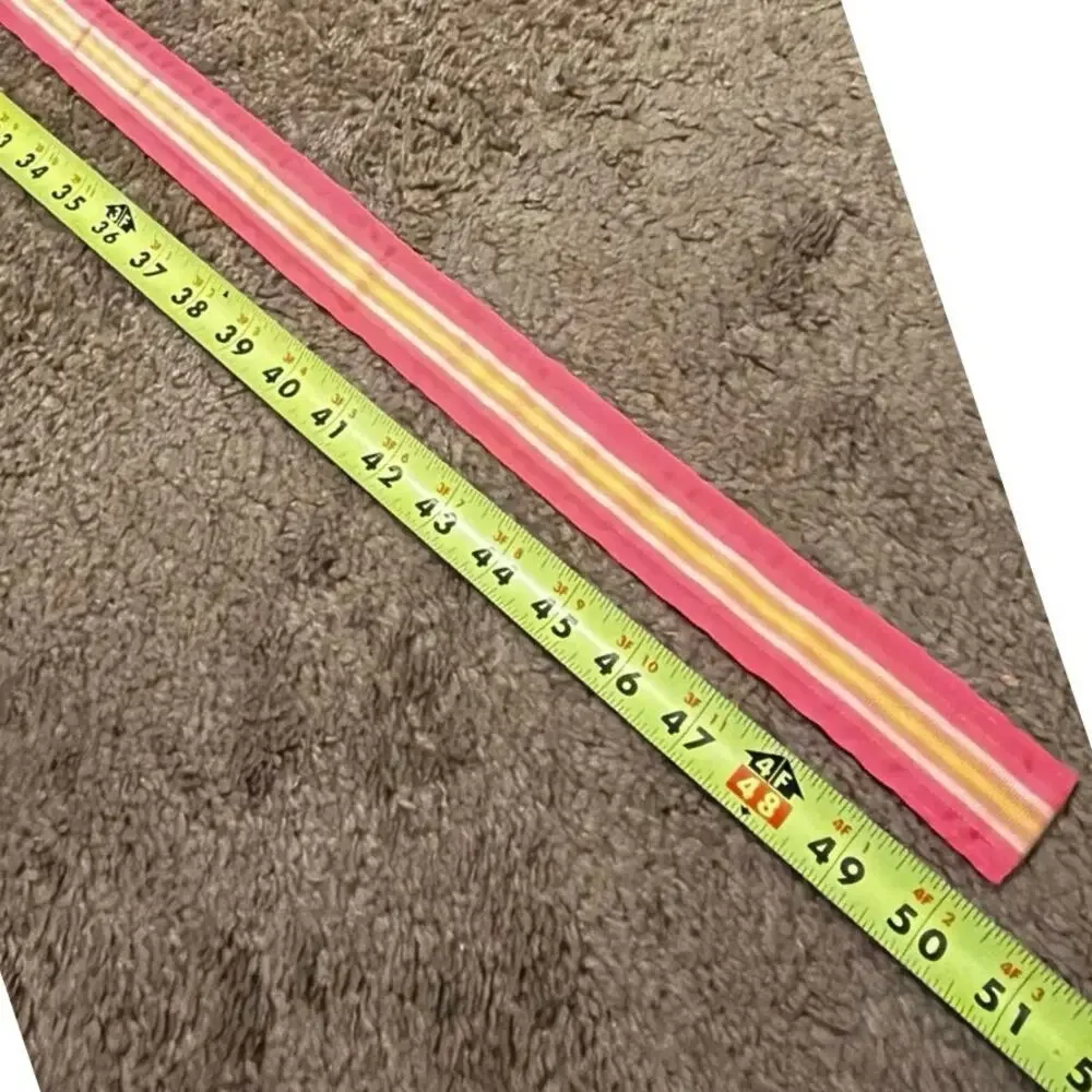 Vintage Y2K Eliza B Pink Stripe D Ring Belt XL Preppy Coastal Adjustable Resort